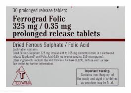 ferrograd folic 325mg/0.35mg - 30 tablets