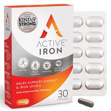 active iron 14mg  - 30 capsules