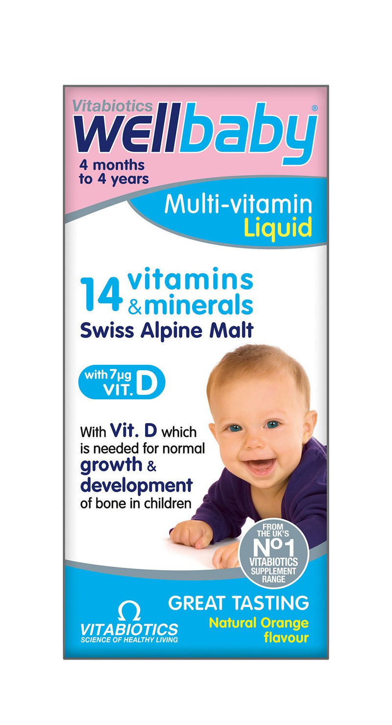 Vitabiotics Wellbaby Infant Liquid 4mth-4yr 150ml